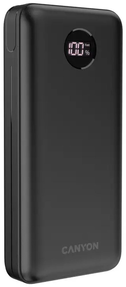 Універсальна мобільна батарея CANYON PB-2002 LED 20000mAh PD QC 3.0 Black (CNE-CPB2002B) · 2