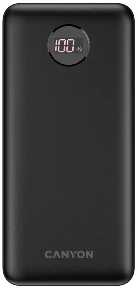 Універсальна мобільна батарея CANYON PB-2002 LED 20000mAh PD QC 3.0 Black (CNE-CPB2002B) в Києві