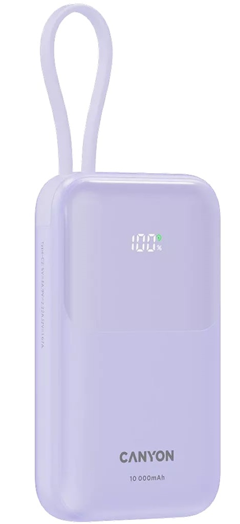 Батарея мобільна CANYON OnPower 101 10000 mAh Purple (CNS-CPB101PU) · 2