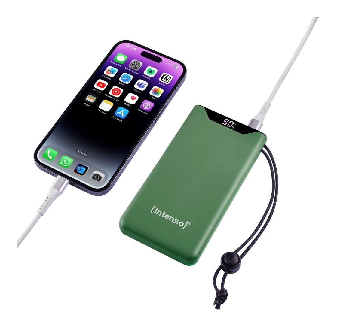 Батарея мобільна INTENSO F10000 10000mAh 18W Green (7332037) · 3