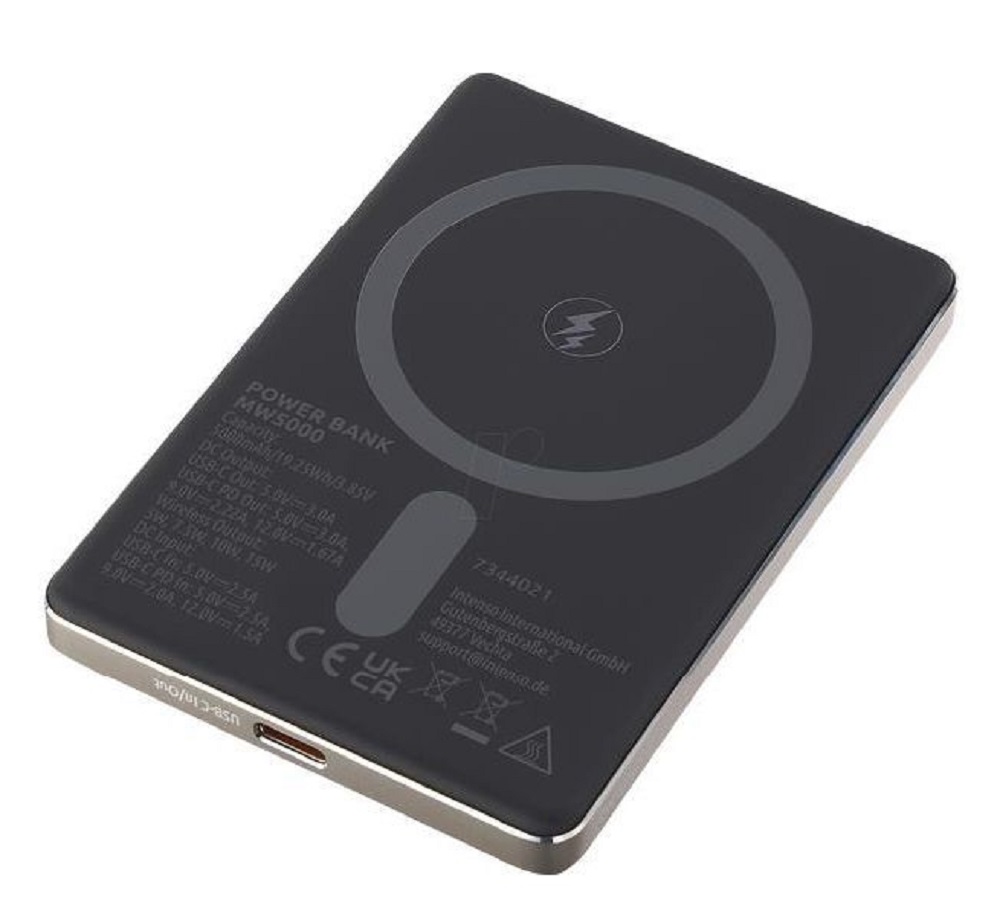Батарея мобільна INTENSO MW5000 5000mAh 20W Magnetic champ (7344021) · 3