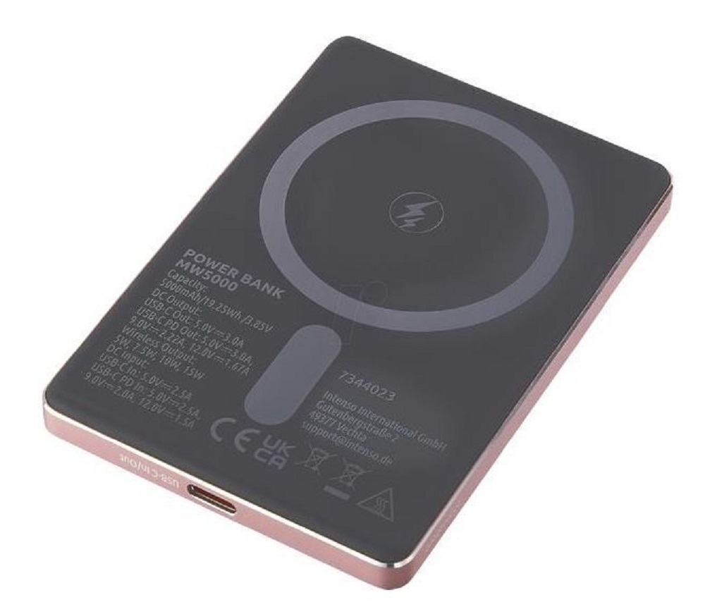 Батарея мобільна INTENSO MW5000 5000mAh 20W Magnetic rose (7344023) · 3