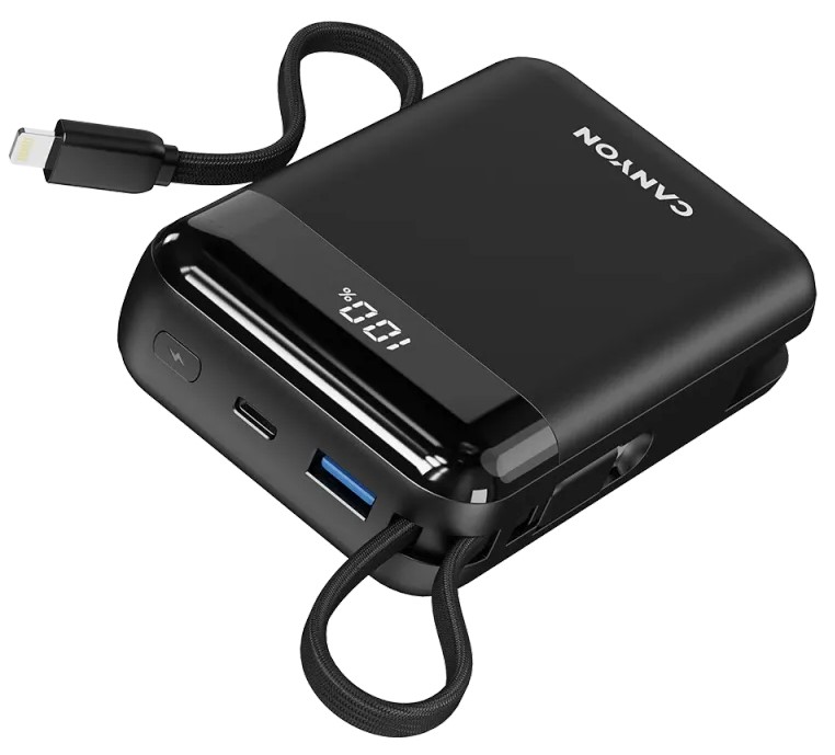 Батарея мобільна CANYON OnPower 204 20000 mAh Black (CNS-CPB204B) · 4
