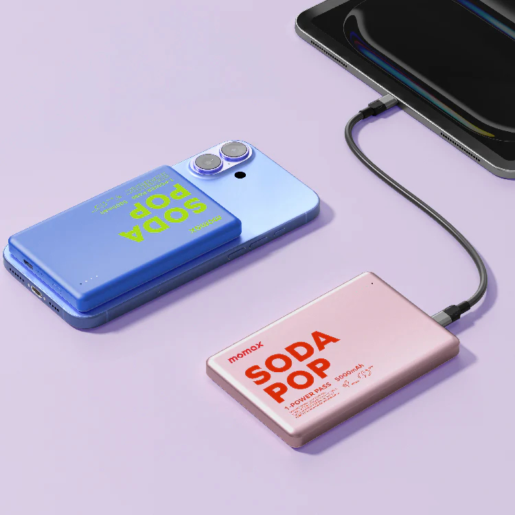 Батарея мобільна MOMAX 1-Power Pass 20W 5000mAh Blue (IP135AB2) · 5