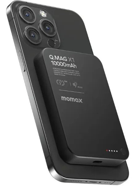 Батарея мобільна MOMAX Q.Mag X1 10000mAh 20W Black (IP117AD) · 4