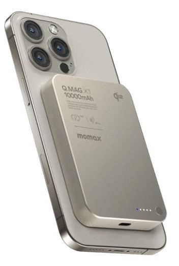 Батарея мобільна MOMAX Q.Mag X1 Qi2 10000mAh 20W Titanium (IP136Q2L) · 2