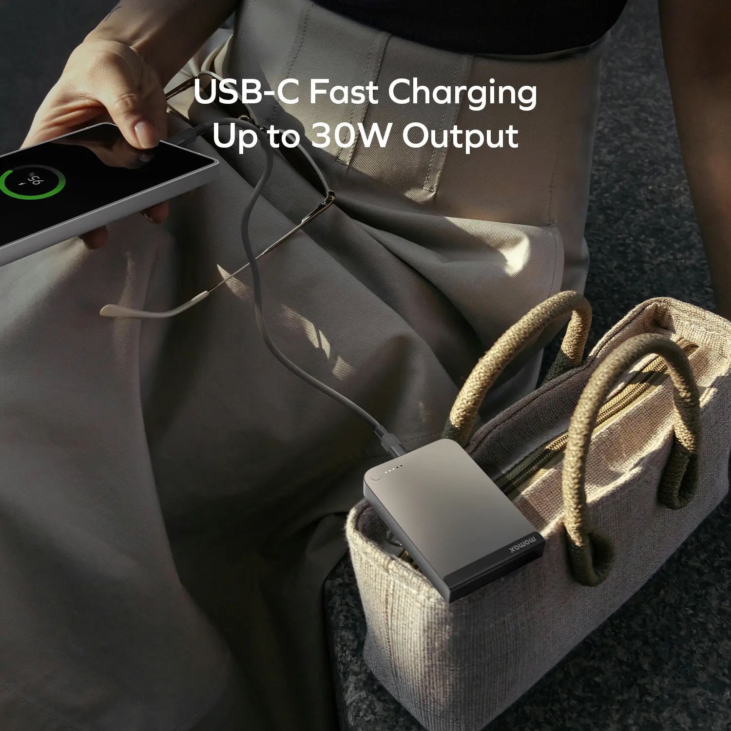 Батарея мобільна MOMAX 1-Power S.Pass 10000mAh 30W Orange (IP162Q2M) · 5