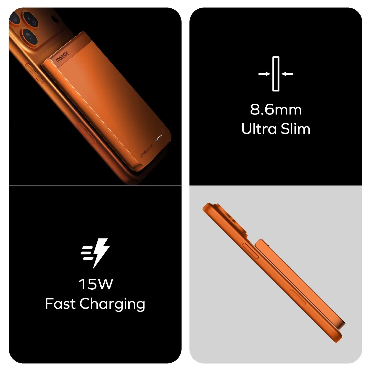 Батарея мобільна MOMAX 1-Power S.Pass 5000mAh 20W Black (IP161Q2D) · 6