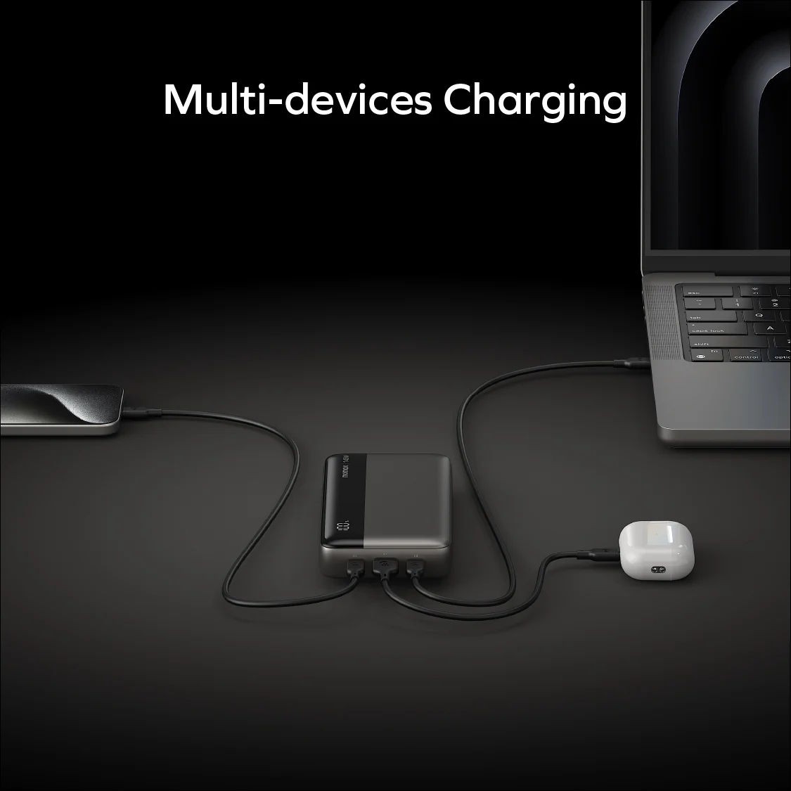 Батарея мобільна MOMAX 1-Power Ultra 25000mAh 145W Black (IP150D) · 4