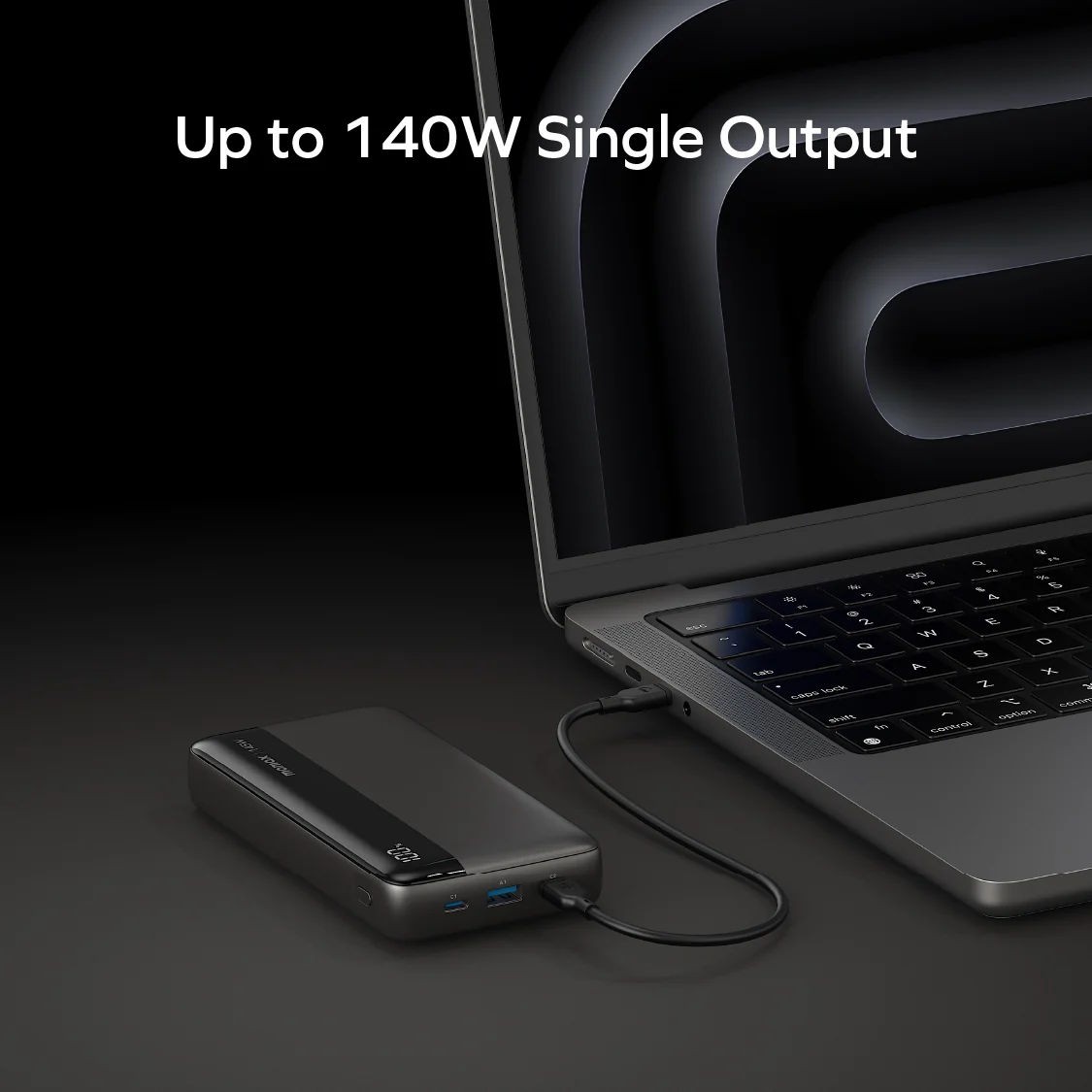 Батарея мобільна MOMAX 1-Power Ultra 25000mAh 145W Black (IP150D) · 3