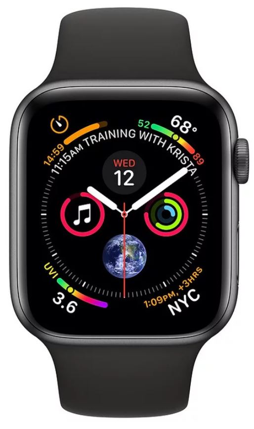 

Смарт-часы Apple Watch Series 4 GPS 40mm Space Grey Aluminium Case with Black Sport Band (MU662)