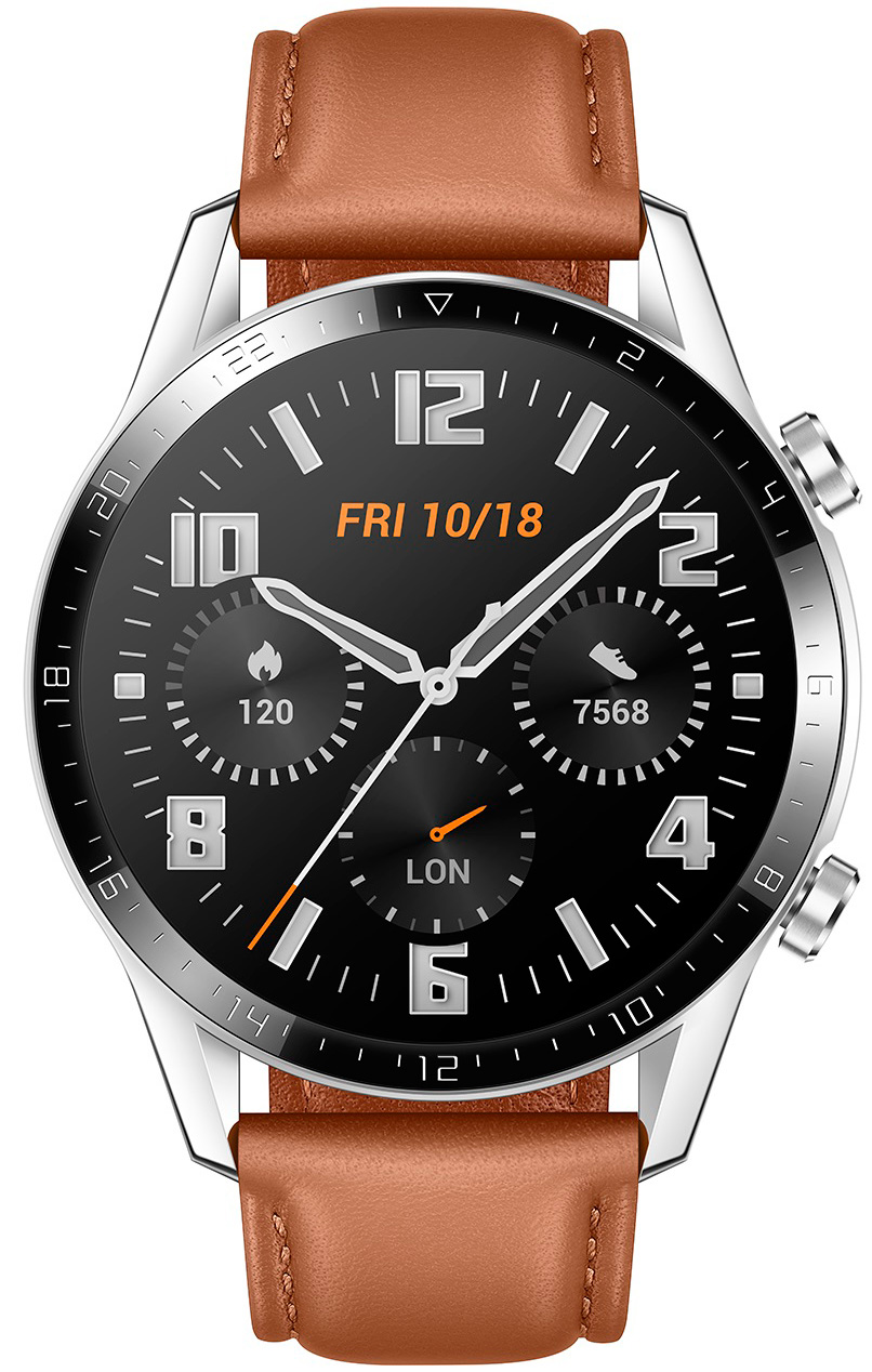Смарт-часы HUAWEI Watch GT 2 Classic 46mm Pebble Brown (55024470) купить по низкой цене в Киеве, Харькове, Днепре, Одессе, Запорожье, Украине | Интернет-магазин Eldorado
