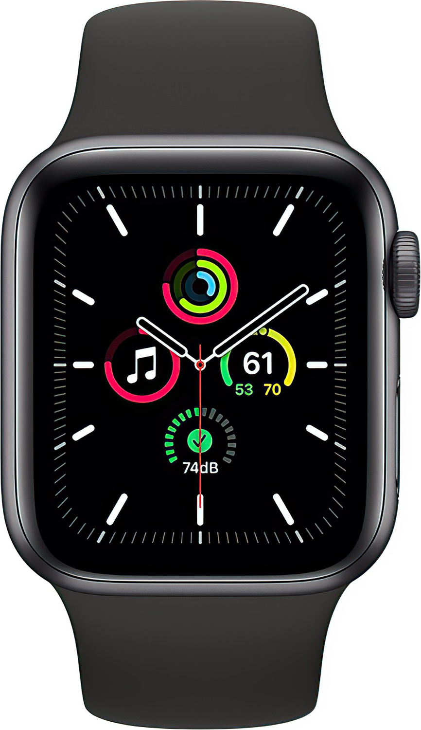 Смарт-годинник Apple Watch SE 40 mm Space Grey Aluminium Case Sport Band (MYDP2UL/A) в Києві