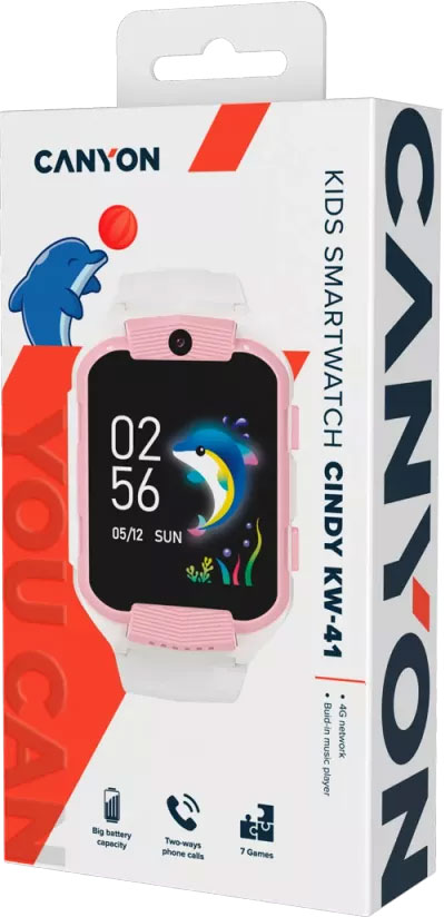 Дитячий смарт-годинник CANYON Cindy CNE-KW41 White-Pink (CNE-KW41WP) · 4