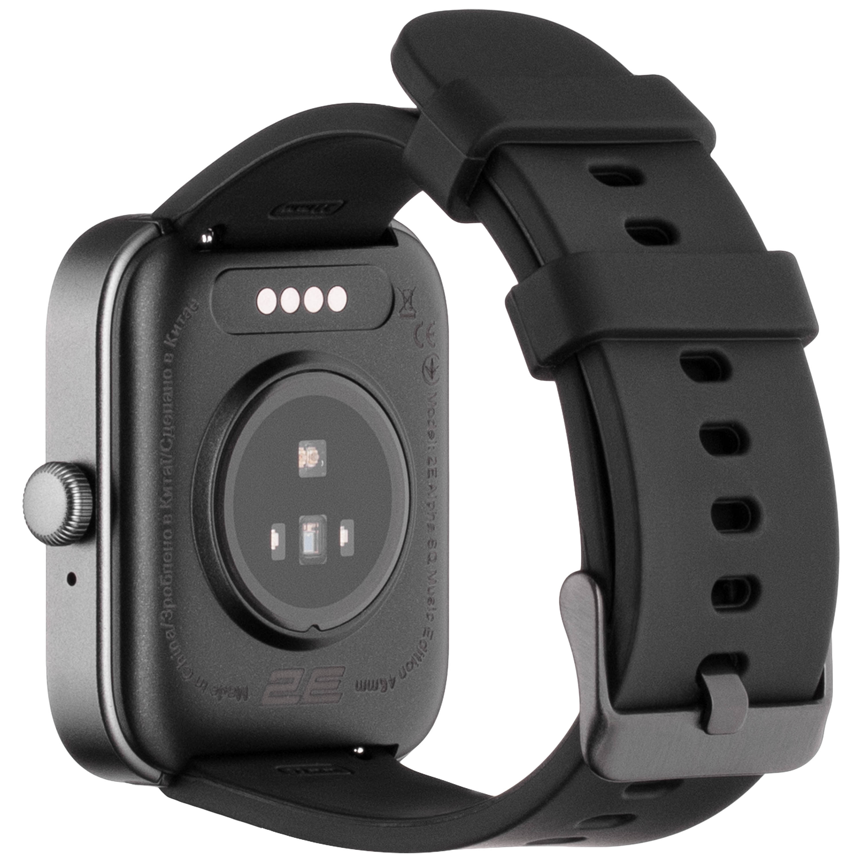 Смарт-годинник 2E Alpha SQ Music Edition 46мм Black (2E-CWW40BK) · 3