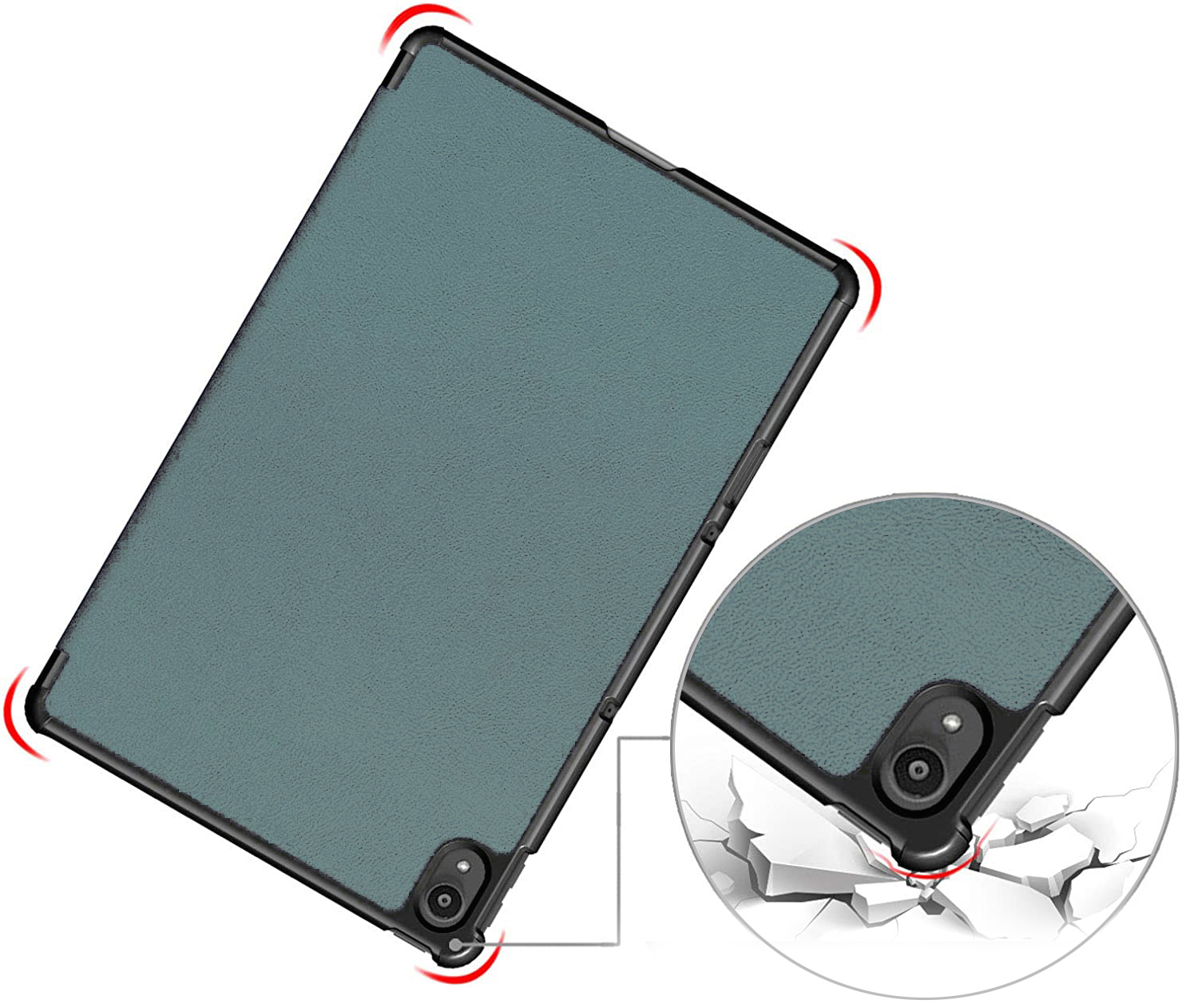 Чохол на планшет BECOVER Smart Case для Lenovo Tab P11/P11 Plus Dark Green (706098) · 4