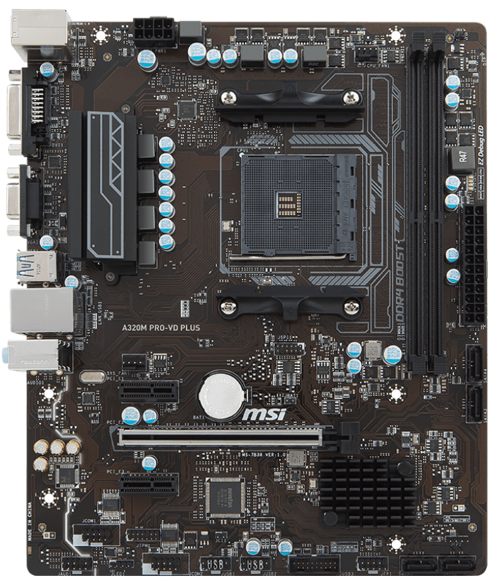 

Материнская плата MSI A320M PRO-VD PLUS (sAM4, AMD A320) mATX