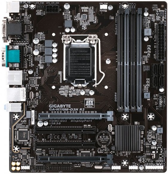 

Материнская плата GIGABYTE GA-H110M-D3H R2 (s1151 H110) mATX