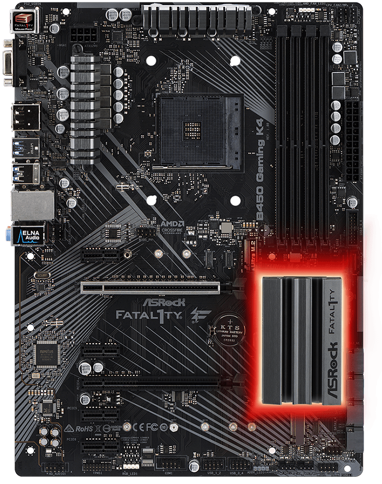 

Материнская плата ASROCK Fatal1ty B450 Gaming K4 (AM4 B450) ATX