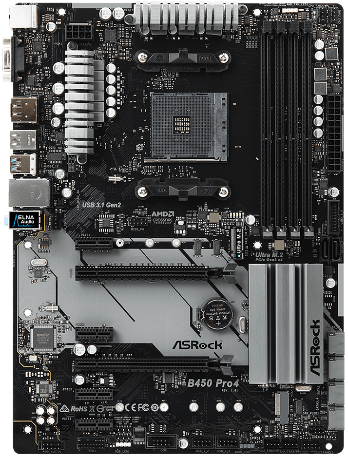 

Материнская плата ASROCK B450 PRO4 (AM4 B450) ATX