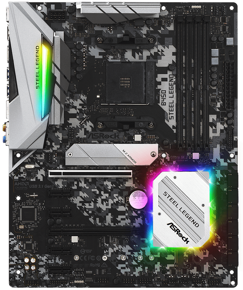 

Материнская плата ASROCK B450 Steel Legend (AM4 B450) ATX
