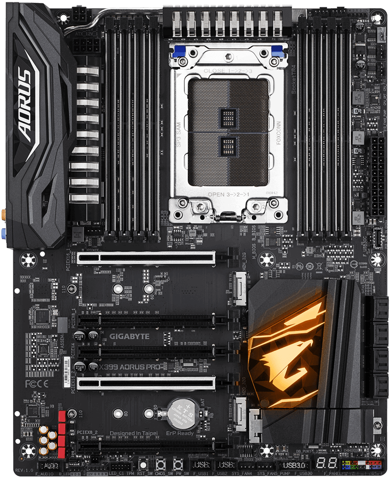 

Материнская плата GIGABYTE AORUS X399 Pro (sTR4 X399) ATX