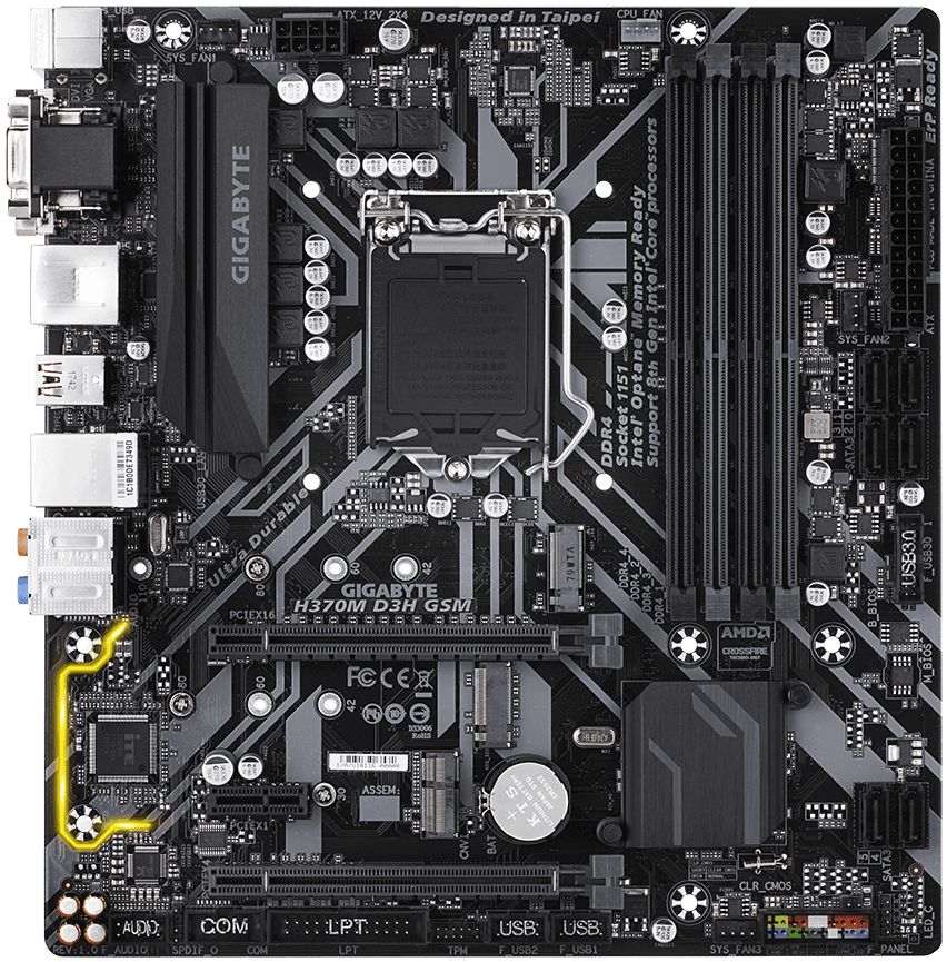 

Материнская плата GIGABYTE H370M D3H GSM (s1151 H370) mATX