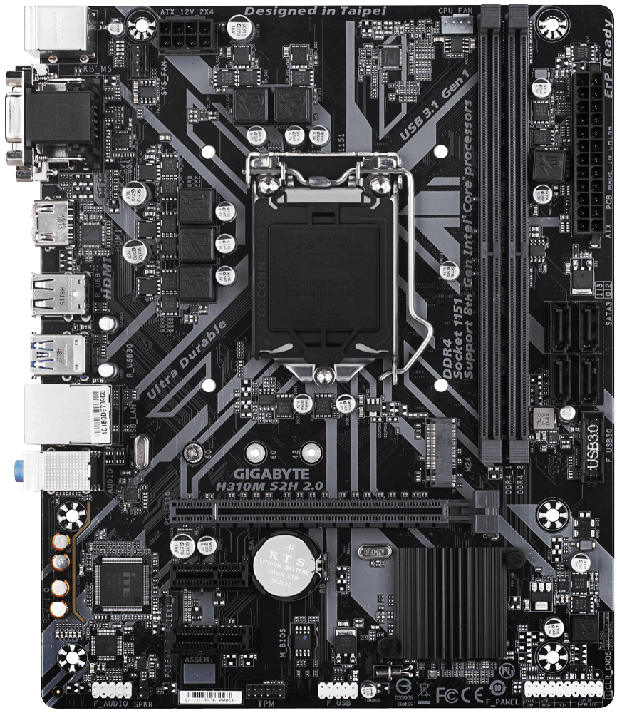 

Материнская плата GIGABYTE H310M S2H 2.0 (s1151 H310) mATX