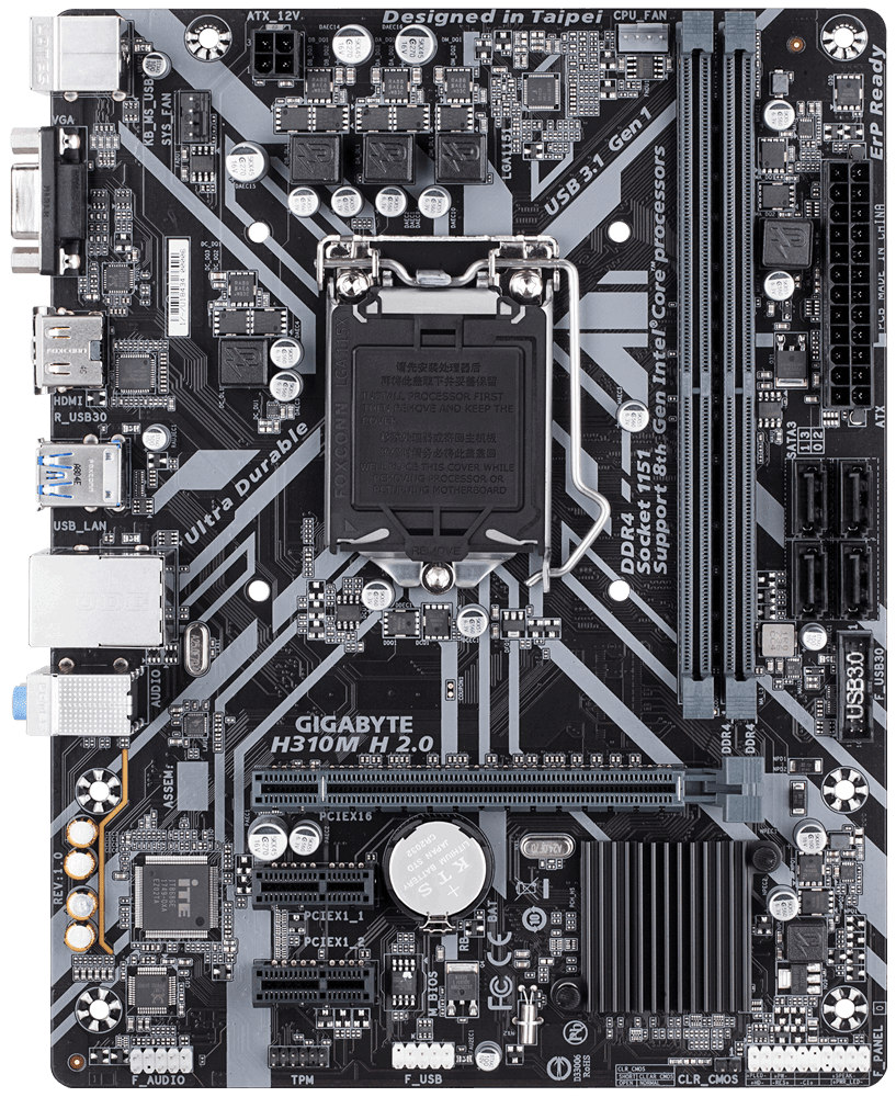 

Материнская плата GIGABYTE H310M H 2.0 (s1151 H310) mATX
