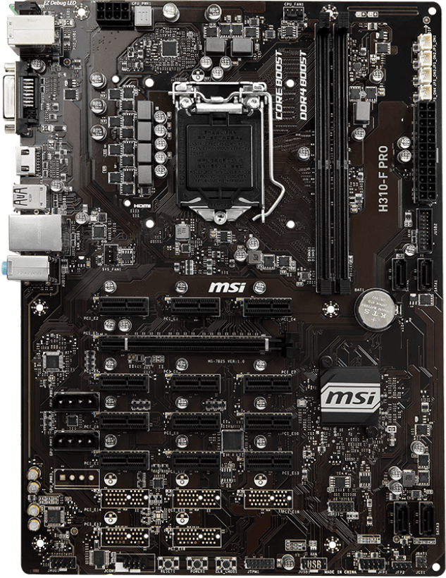 

Материнская плата MSI H310-F Pro (s1151 H310) ATX