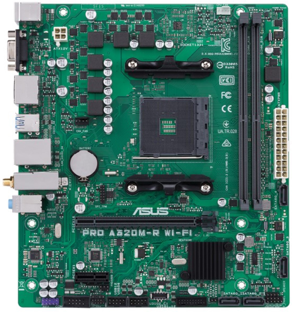 ᐉ Материнская плата ASUS Pro A320M-R Wi-Fi/CSM (sAM4 A320) mATX ...