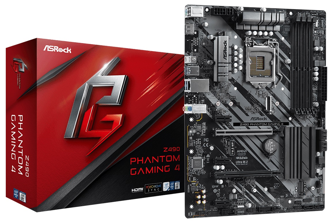 Материнська плата ASROCK Z490 PHANTOM GAMING 4 (s1200 Z490) ATX в Києві