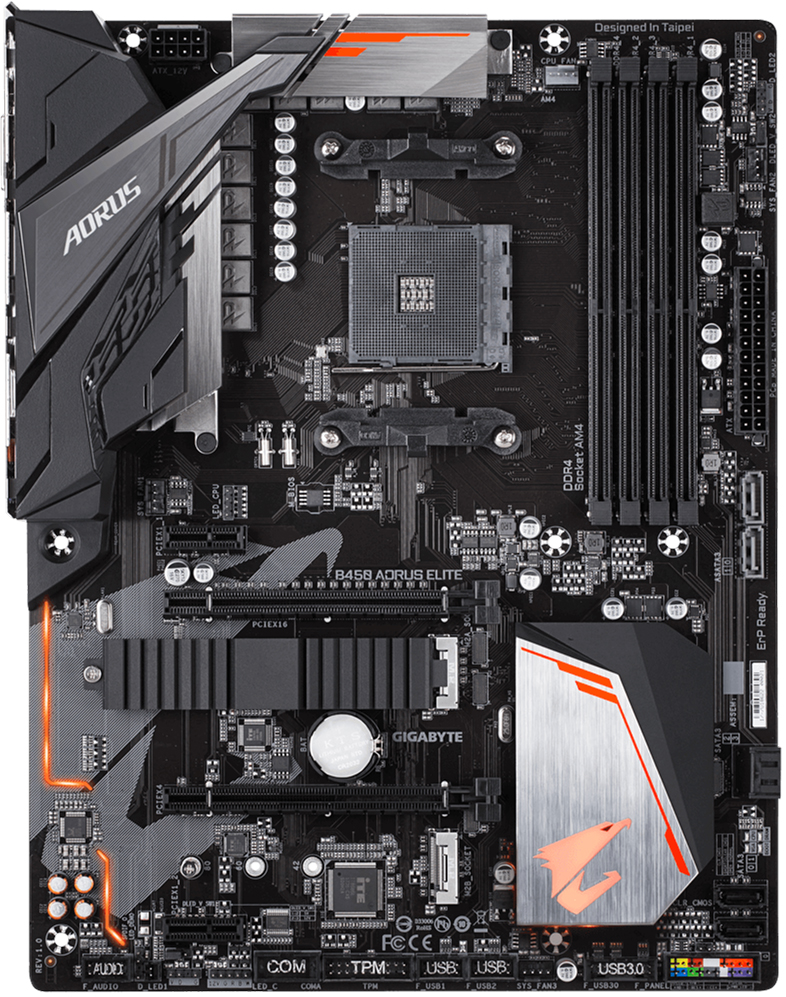 Материнська плата GIGABYTE AORUS B450 ELITE (AM4 B450) ATX в Києві