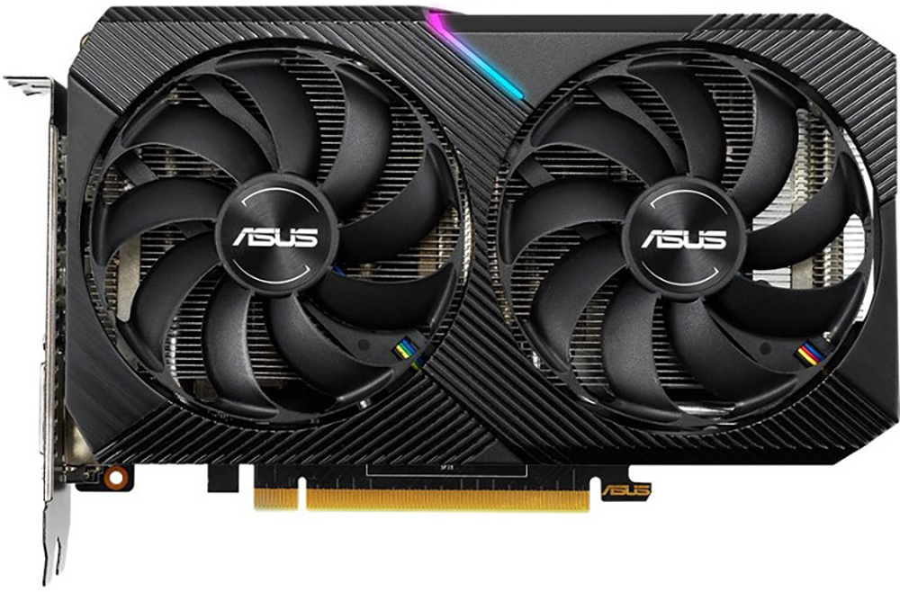 Відеокарта ASUS GeForce GTX 1660 Super 6GB GDDR6 192-bit Dual Mini OC (DUAL-GTX1660S-O6G-MINI) в Києві