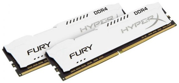 Модуль пам'яті KINGSTON HyperX Fury White DDR4 2400MHz 32GB Kit 2x16GB XMP (HX424C15FWK2/32) в Києві