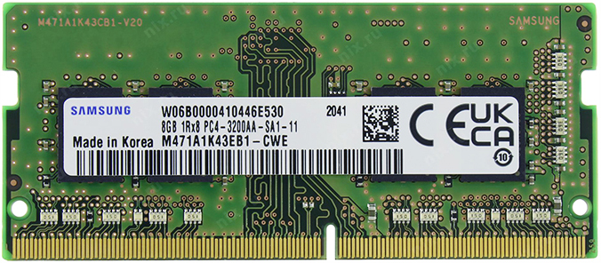 Память SAMSUNG 8GB DDR4 3200Mhz SoDimm (M471A1K43EB1-CWE) в Киеве