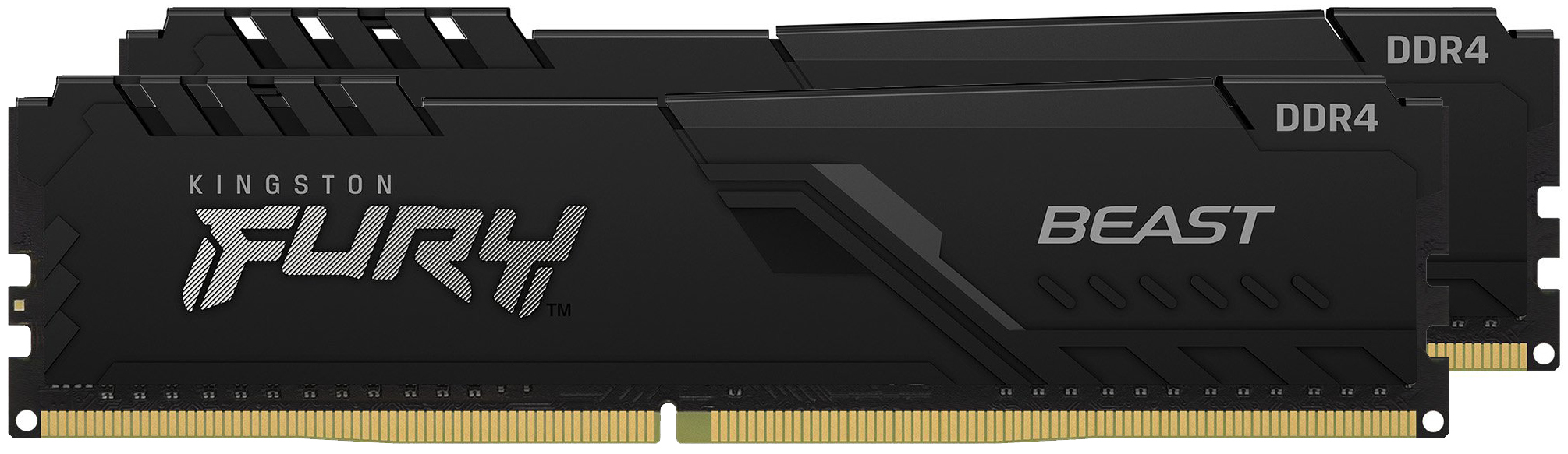 Пам'ять KINGSTON 16GB (2x8GB) DDR4 2666 MHz Fury Beast Black (KF426C16BBK2/16) в Києві