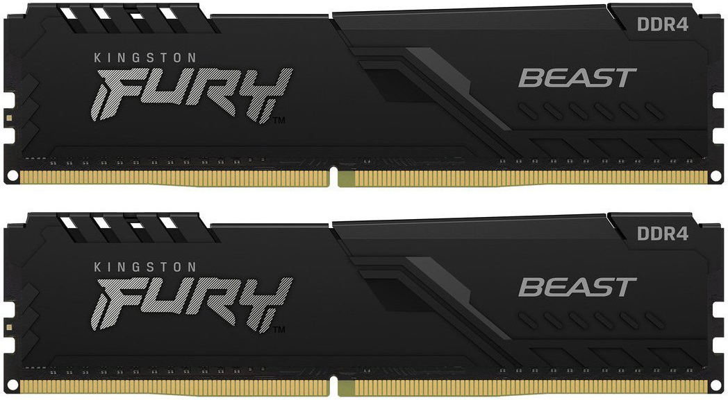 ᐉ Пам'ять KINGSTON 32GB (2x16GB) DDR4 3200MHz FURY Beast Black ...