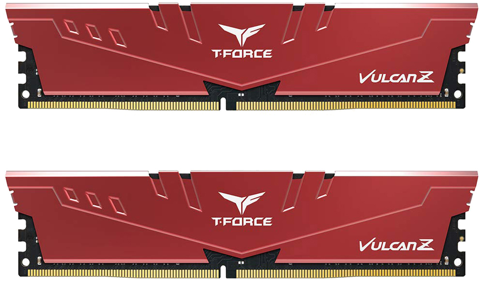 Память TEAM 16GB (2x8GB) DDR4 3200MHz T-Force Vulcan Z Red (TLZRD416G3200HC16CDC01) в Киеве