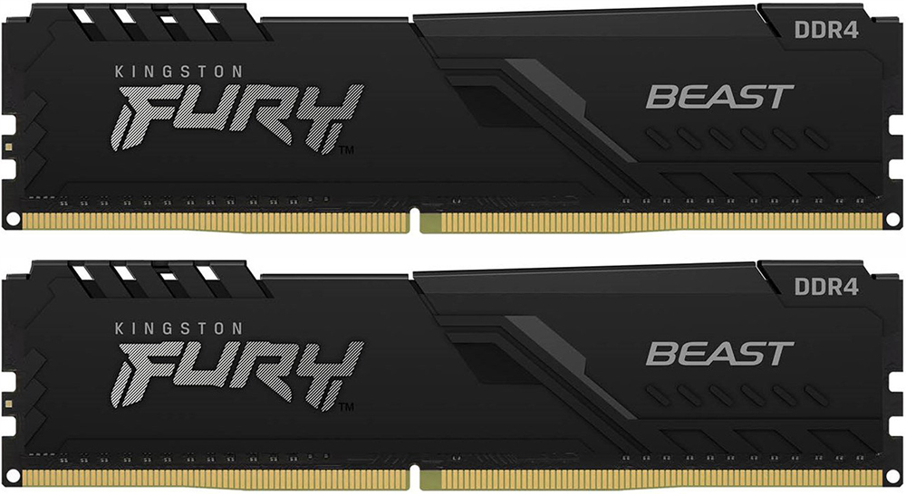 Память KINGSTON FURY 32GB (2x16GB) DDR4 3200MHz Beast Black (KF432C16BBK2/32) в Киеве