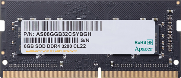 Пам'ять APACER 8GB DDR4 3200MHz SoDimm (AS08GGB32CSYBGH) в Києві