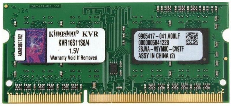 Пам'ять SoDimm KINGSTON 4GB DDR3 1600MHz (KVR16S11S8/4G) в Києві