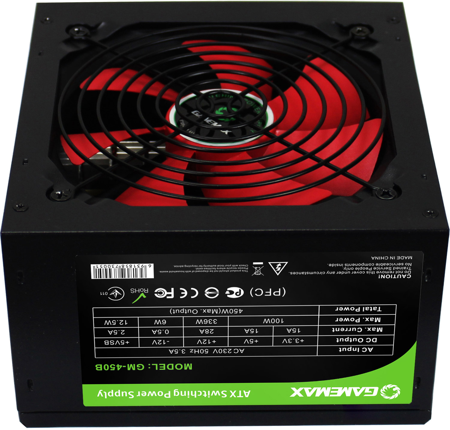 Блок живлення GAMEMAX 450W (GM-450B) · 2