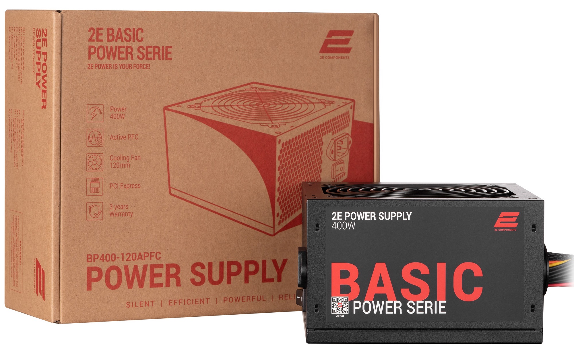 Блок питания 2E Basic Power 400W (2E-BP400-120APFC) в Киеве