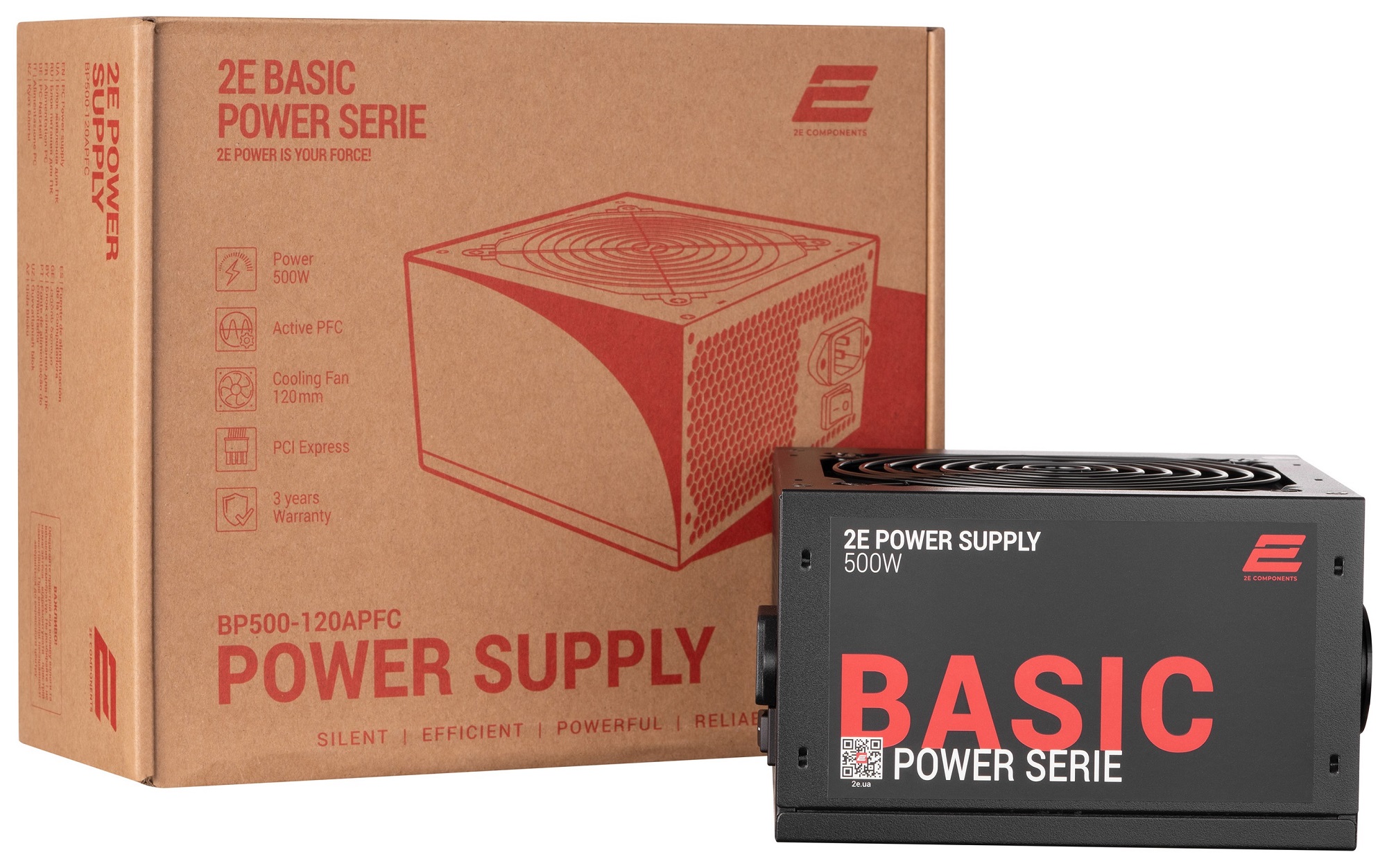 Блок питания 2E Basic Power 500W (2E-BP500-120APFC) в Киеве