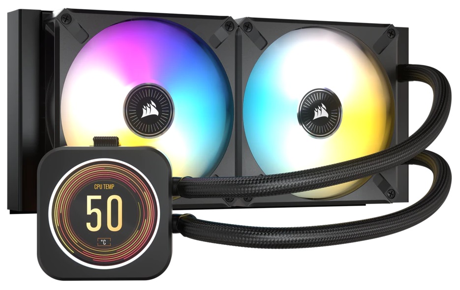 Система водяного охлаждения CORSAIR iCUE H100i Elite LCD Display Liquid CPU Cooler Black (CW-9060061-WW) в Киеве