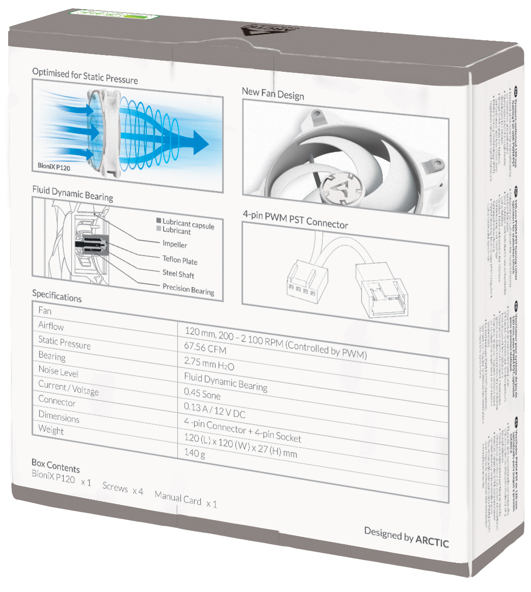 Кулер для корпуса ARCTIC BioniX P120 Grey/White (ACFAN00167A) · 6