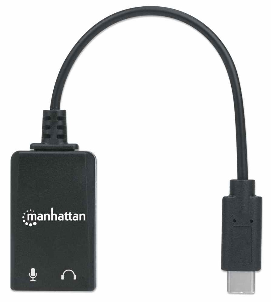 Зовнішня звукова карта MANHATTAN Type-C, 2.1 Channel, USB (153317) в Києві
