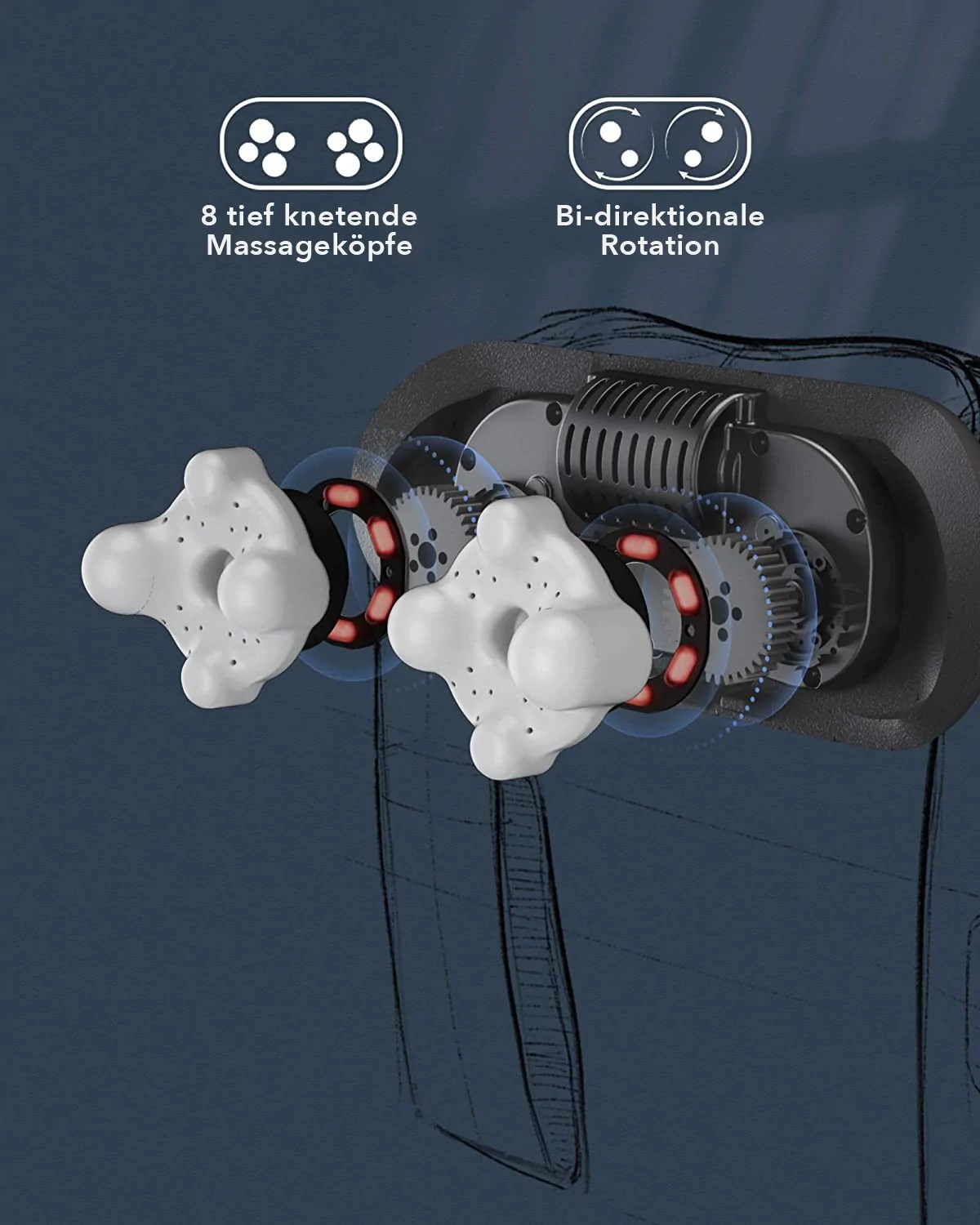 Масажер з підігрівом NAIPO MGS-150DC · 6
