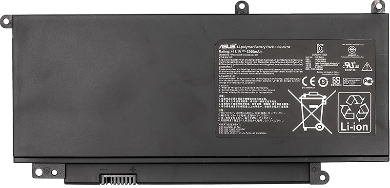 Аккумулятор POWERPLANT для ноутбуков ASUS N750 Series (C32-N750) 11.1V 69Wh (NB431045) в Киеве